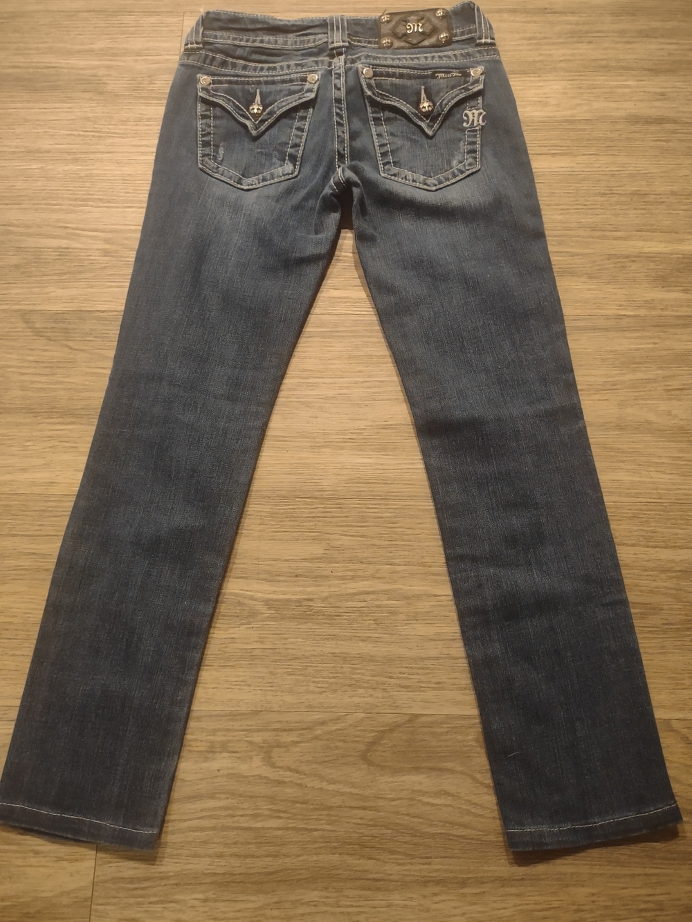 Miss Me Women's Dark Blue Straight Leg Jeans